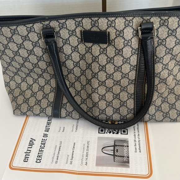 Gucci Joy Medium Tote Navy Authentic - Picture 10 of 10